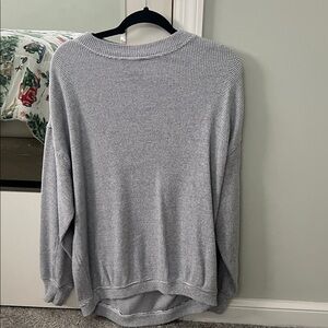 Aerie Gray Waffle Knit Sweater